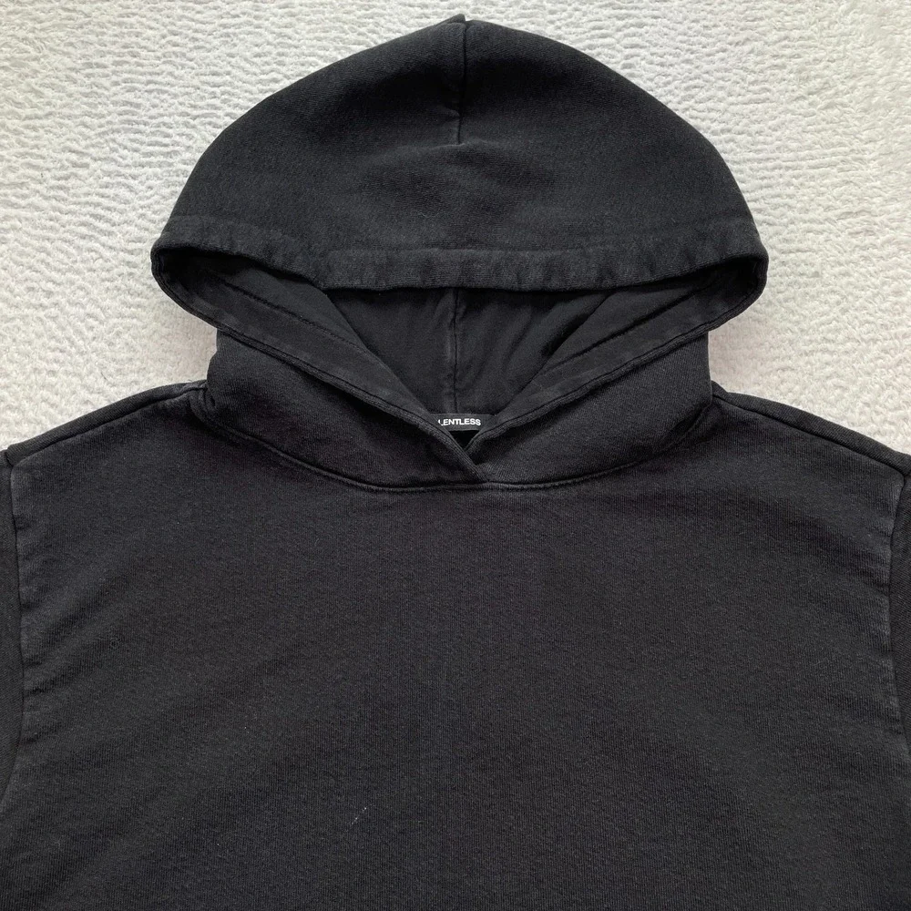 Talentless Hoodie Men's Size‎ Small Black Sweater Read Flaw